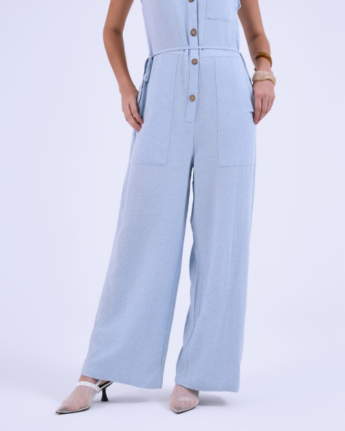 SIXDO G-Blue Woven Jumpsuit Long L
